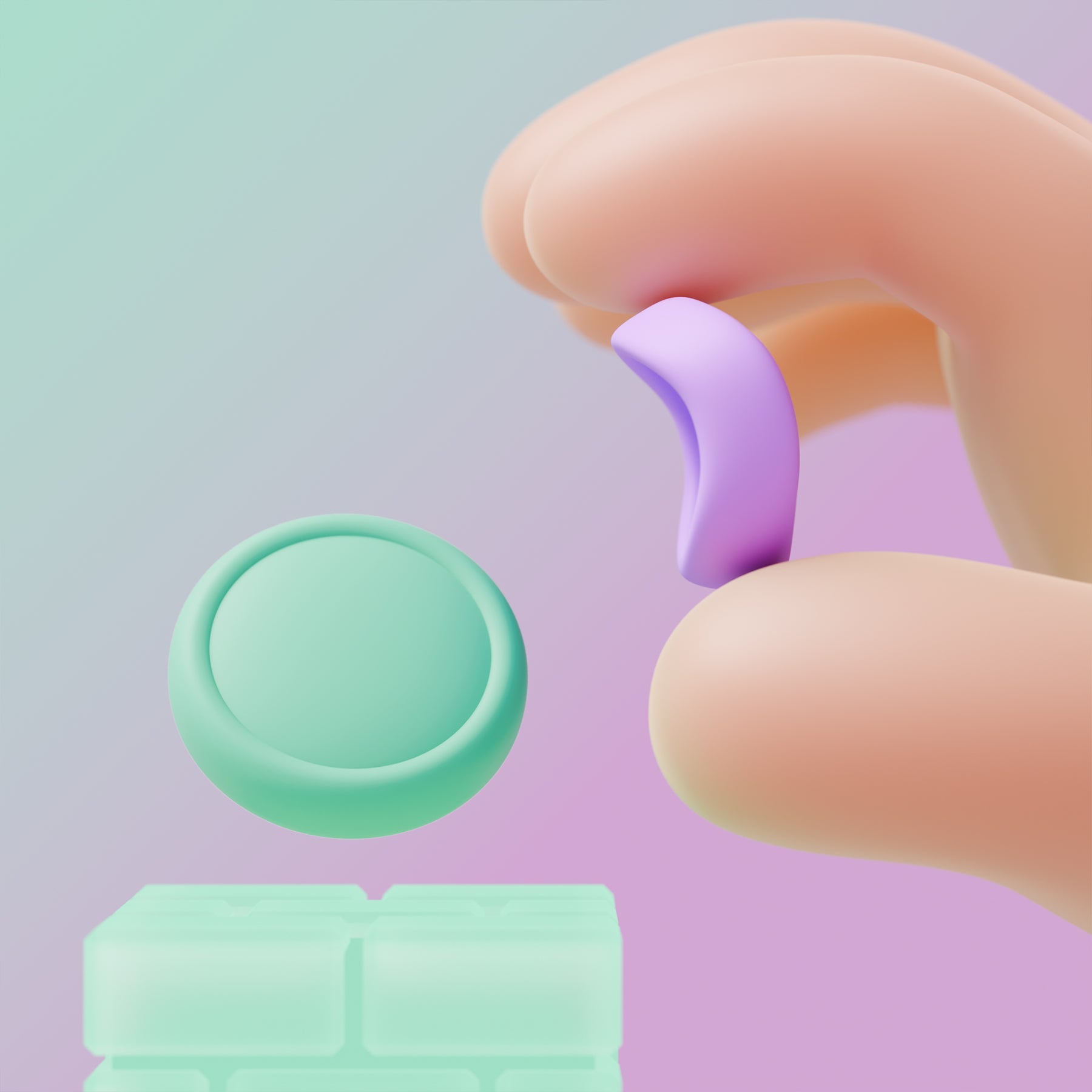 PlayVital Silicone Button Covers and Thumb Grip Set for Nintendo Switch 2 (2025), 8 Pcs Colorful ABXY Directional Button Caps & 4 Joystick Caps for Joycon 2 - Soft Violet & Mint Green & Black & Gray PlayVital