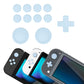 PlayVital Silicone Button Covers and Thumb Grip Set for Nintendo Switch & Switch OLED & Switch Lite ABXY Directional Key Button Caps with Switch Lite D-Pad Button Cap - Sky Blue PlayVital