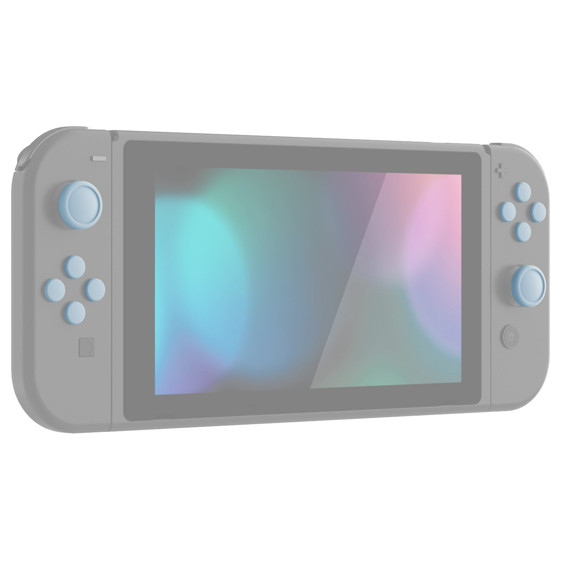 PlayVital Silicone Button Covers and Thumb Grip Set for Nintendo Switch & Switch OLED & Switch Lite ABXY Directional Key Button Caps with Switch Lite D-Pad Button Cap - Sky Blue PlayVital