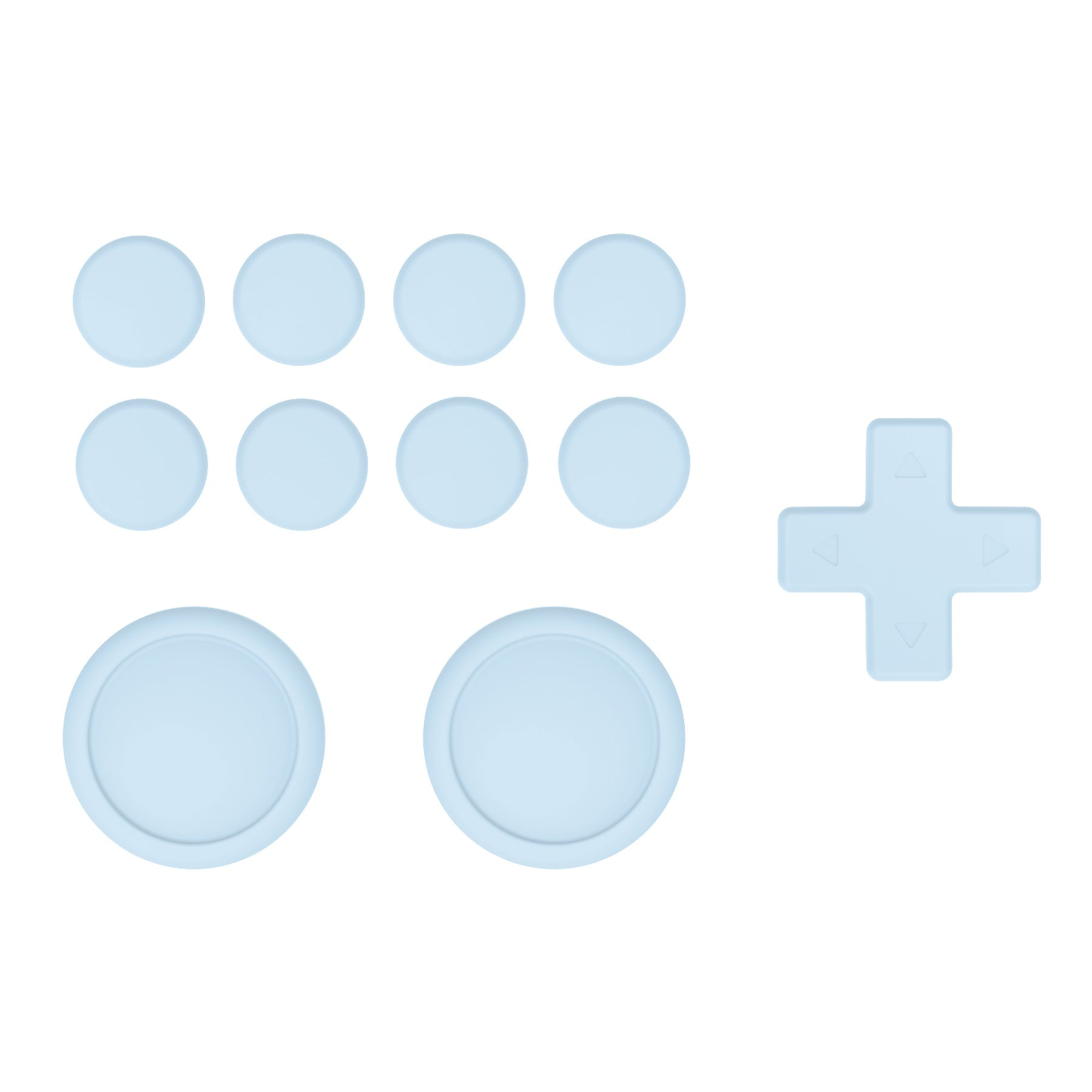 PlayVital Silicone Button Covers and Thumb Grip Set for Nintendo Switch & Switch OLED & Switch Lite ABXY Directional Key Button Caps with Switch Lite D-Pad Button Cap - Sky Blue PlayVital
