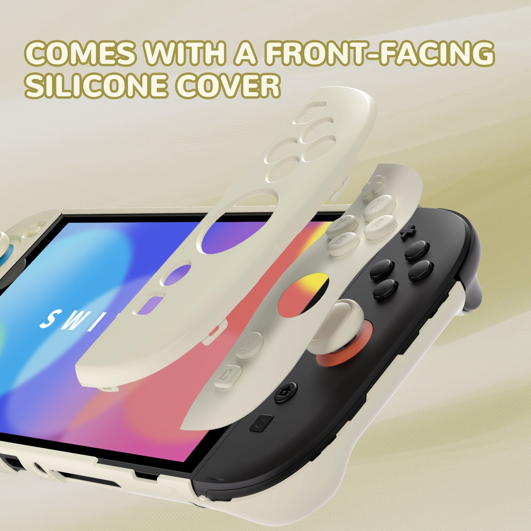 PlayVital Solid Color Series Hard Shell Protective Case with Foldable Stand & Thumb Grips for Nintendo Switch 2 - Antique Yellow PlayVital
