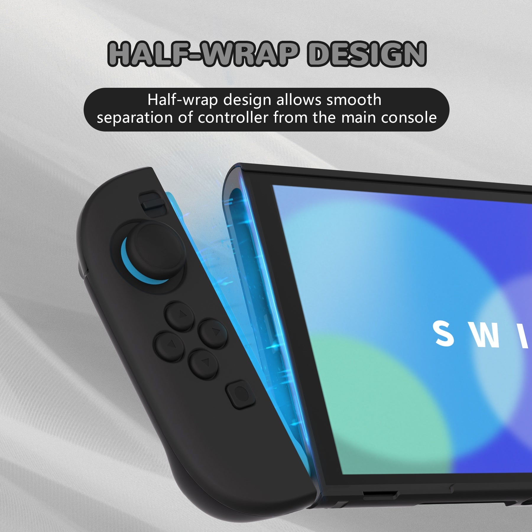 PlayVital Solid Color Series Hard Shell Protective Case with Foldable Stand & Thumb Grips for Nintendo Switch 2 - Black PlayVital