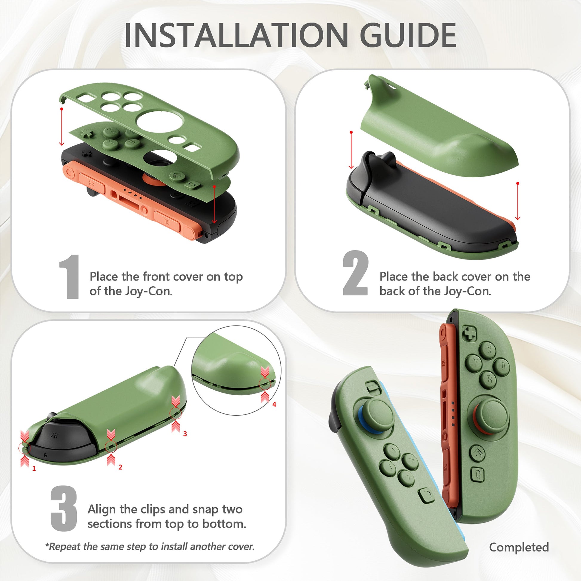 PlayVital Solid Color Series Hard Shell Protective Case with Foldable Stand & Thumb Grips for Nintendo Switch 2 - Chameleon Green Purple PlayVital