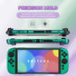 PlayVital Solid Color Series Hard Shell Protective Case with Foldable Stand & Thumb Grips for Nintendo Switch 2 - Chameleon Green Purple PlayVital
