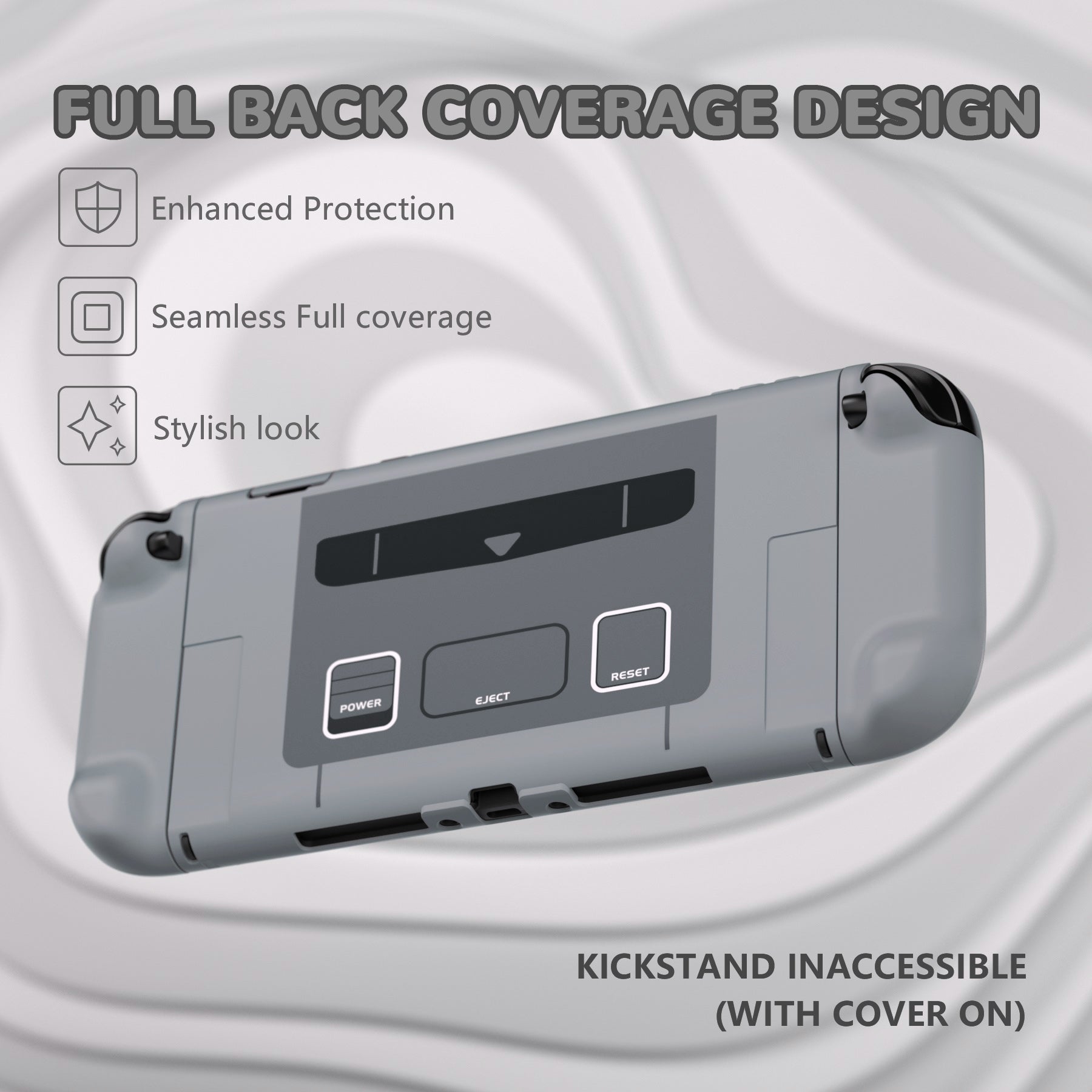 PlayVital Solid Color Series Hard Shell Protective Case with Foldable Stand & Thumb Grips for Nintendo Switch 2 - SFC SNES Classic EU Style PlayVital