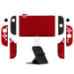 PlayVital Solid Color Series Hard Shell Protective Case with Foldable Stand & Thumb Grips for Nintendo Switch 2 - Scarlet Red PlayVital
