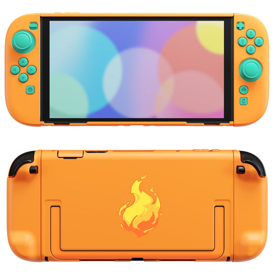 PlayVital Sprite Codex Protective Hard Case with Split Grips, Thumb Grips & Button Caps for Nintendo Switch 2 - Flame Tail PlayVital
