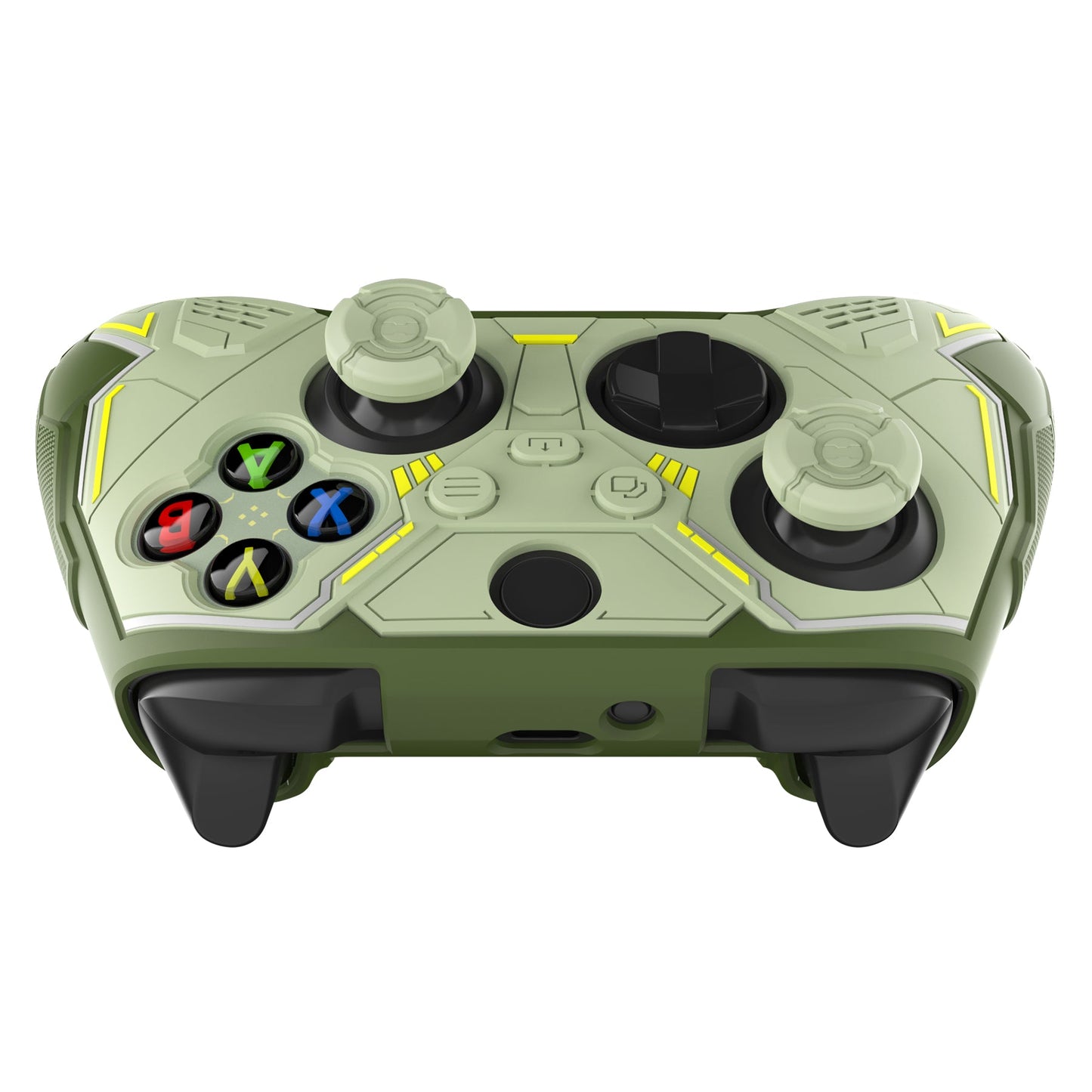 PlayVital Stellar Mecha Silicone Cover Skin for Xbox Series X/S Controller with Thumb Grips & Sticker, Anti-slip Grip Protector for Xbox Core Wireless Controller - Army Green & Sage Green PlayVital