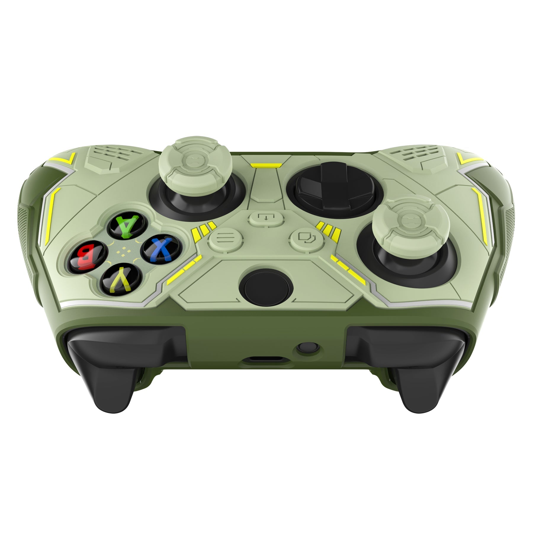 PlayVital Stellar Mecha Silicone Cover Skin for Xbox Series X/S Controller with Thumb Grips & Sticker, Anti-slip Grip Protector for Xbox Core Wireless Controller - Army Green & Sage Green PlayVital