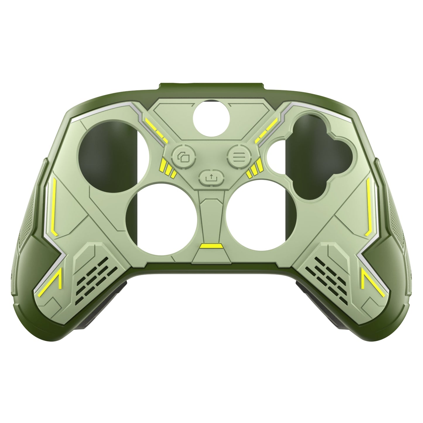 PlayVital Stellar Mecha Silicone Cover Skin for Xbox Series X/S Controller with Thumb Grips & Sticker, Anti-slip Grip Protector for Xbox Core Wireless Controller - Army Green & Sage Green PlayVital