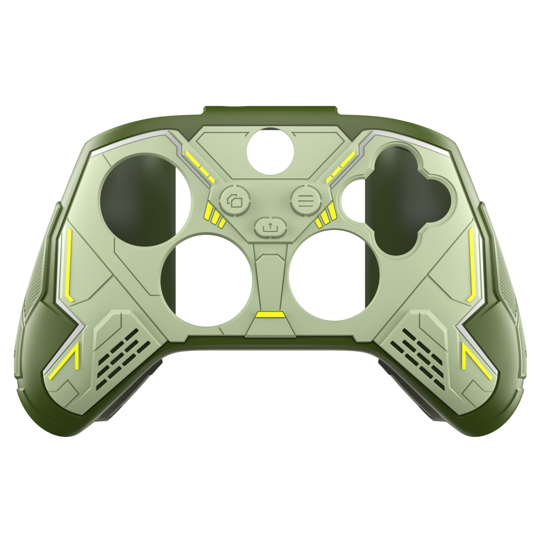 PlayVital Stellar Mecha Silicone Cover Skin for Xbox Series X/S Controller with Thumb Grips & Sticker, Anti-slip Grip Protector for Xbox Core Wireless Controller - Army Green & Sage Green PlayVital