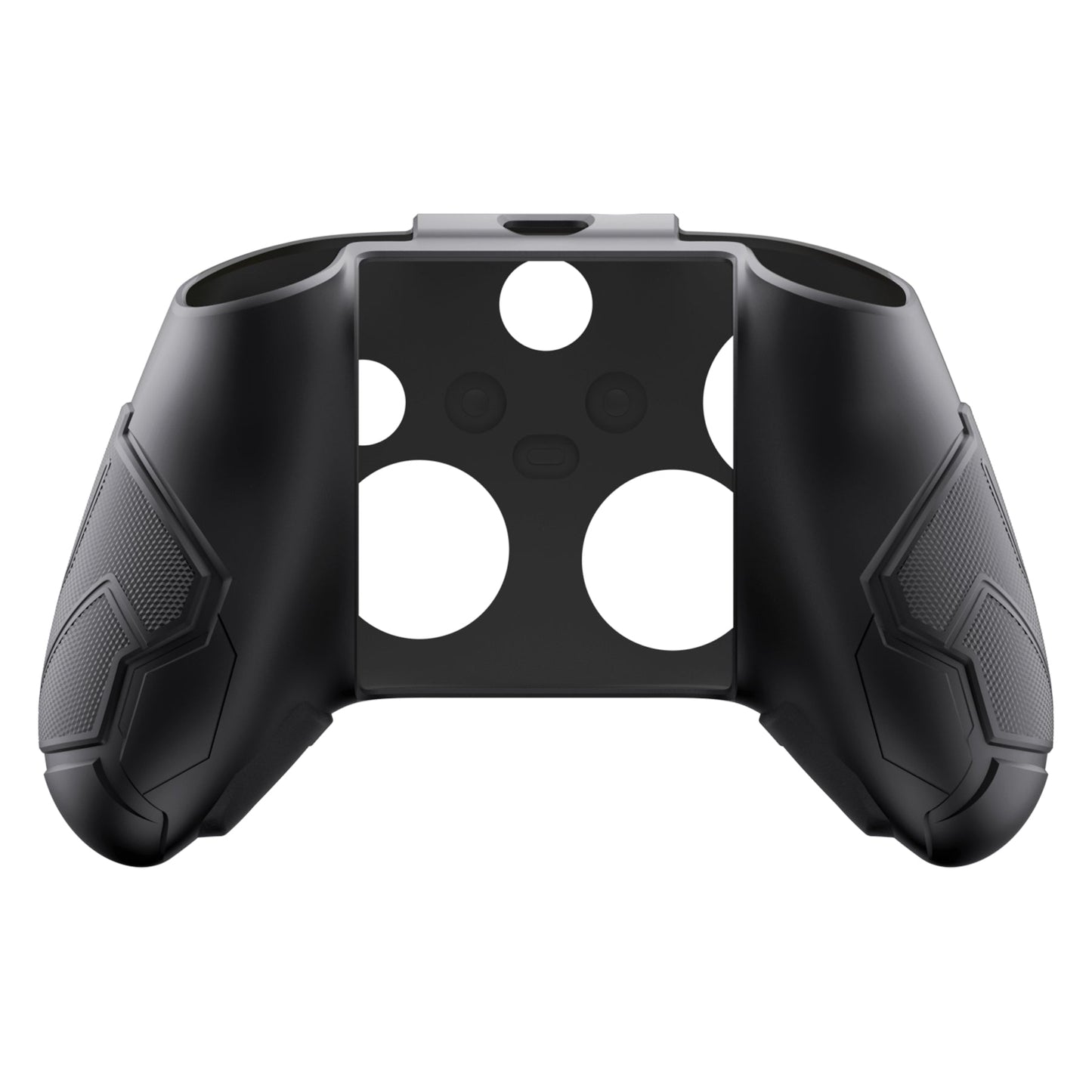 PlayVital Stellar Mecha Silicone Cover Skin for Xbox Series X/S Controller with Thumb Grips & Sticker, Anti-slip Grip Protector for Xbox Core Wireless Controller - Black & Gunmetal Gray PlayVital