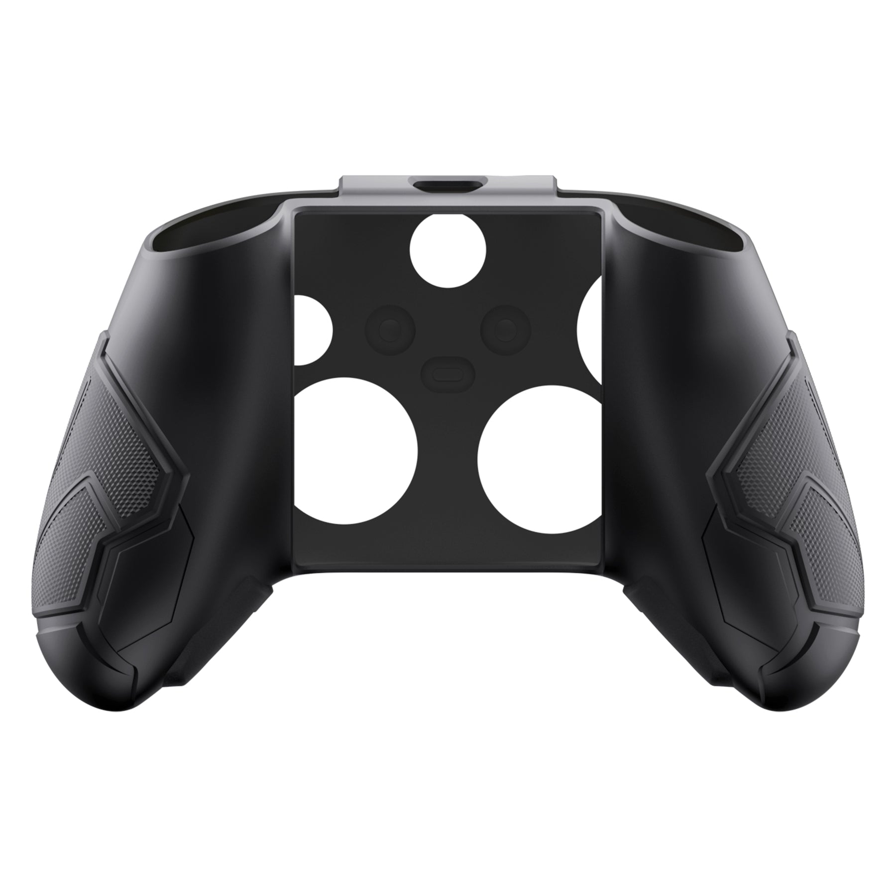 PlayVital Stellar Mecha Silicone Cover Skin for Xbox Series X/S Controller with Thumb Grips & Sticker, Anti-slip Grip Protector for Xbox Core Wireless Controller - Black & Gunmetal Gray PlayVital
