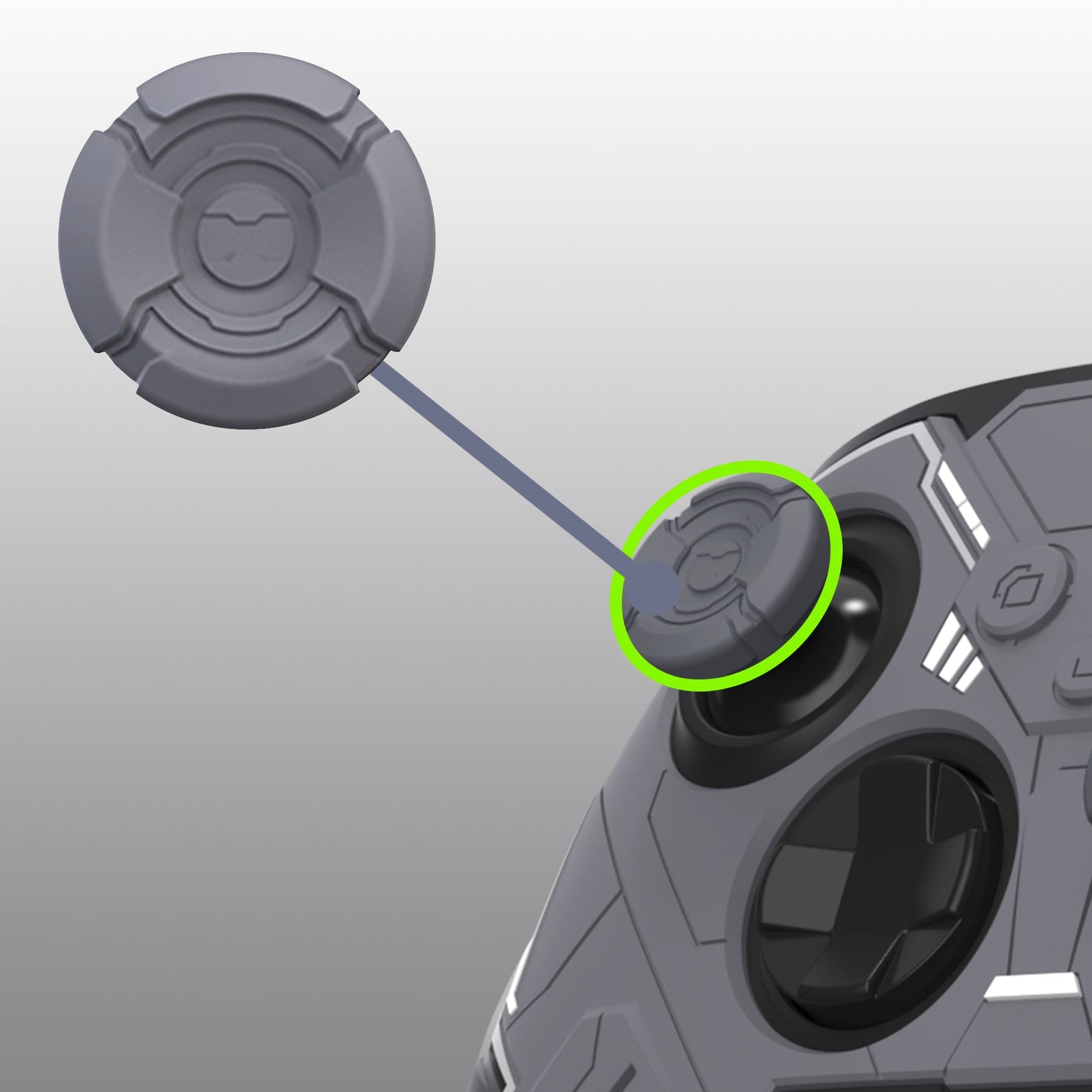 PlayVital Stellar Mecha Silicone Cover Skin for Xbox Series X/S Controller with Thumb Grips & Sticker, Anti-slip Grip Protector for Xbox Core Wireless Controller - Black & Gunmetal Gray PlayVital