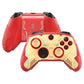 PlayVital Stellar Mecha Silicone Cover Skin for Xbox Series X/S Controller with Thumb Grips & Sticker, Anti-slip Grip Protector for Xbox Core Wireless Controller - Crimson Red & Iron Yellow PlayVital