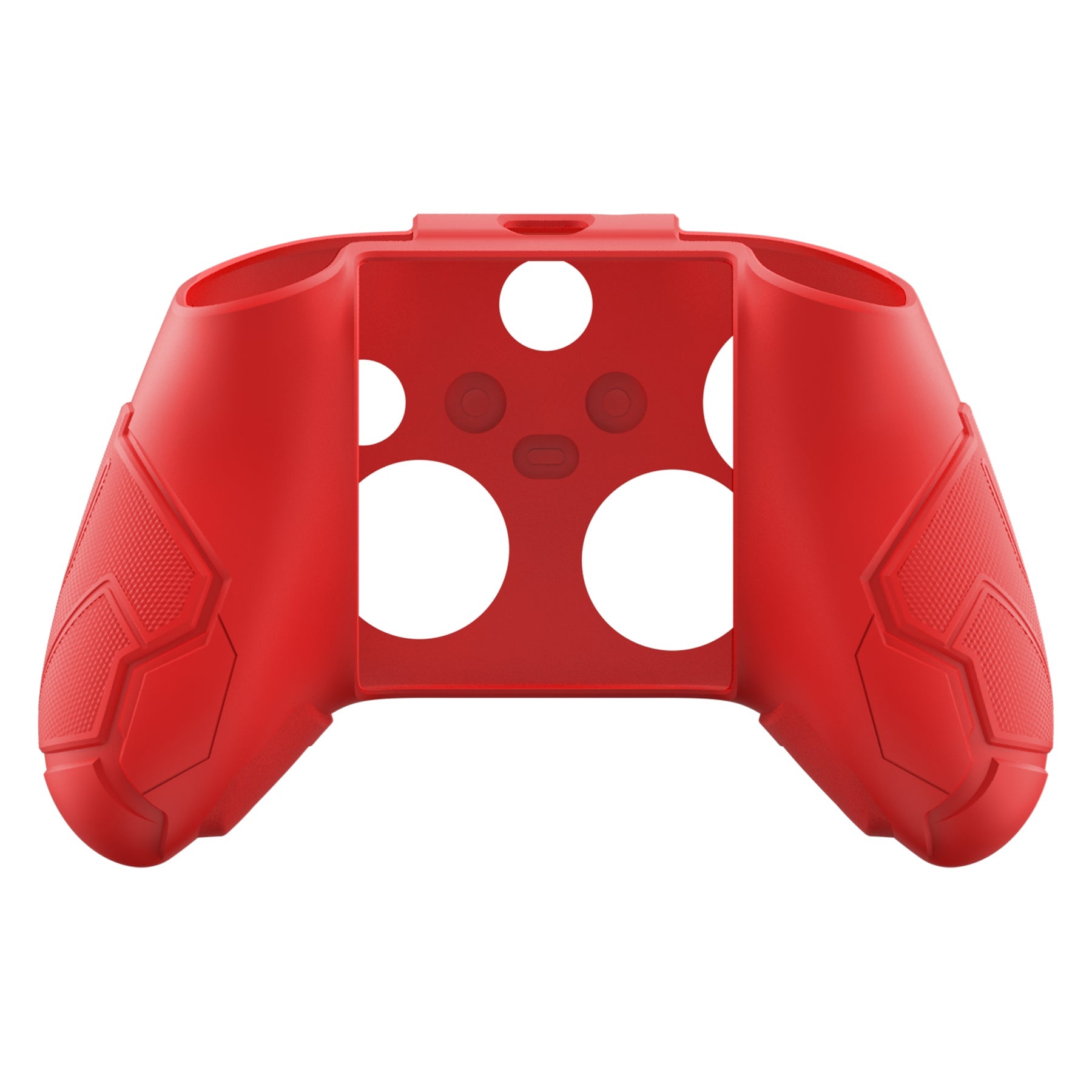 PlayVital Stellar Mecha Silicone Cover Skin for Xbox Series X/S Controller with Thumb Grips & Sticker, Anti-slip Grip Protector for Xbox Core Wireless Controller - Crimson Red & Iron Yellow PlayVital