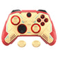 PlayVital Stellar Mecha Silicone Cover Skin for Xbox Series X/S Controller with Thumb Grips & Sticker, Anti-slip Grip Protector for Xbox Core Wireless Controller - Crimson Red & Iron Yellow PlayVital