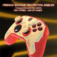 PlayVital Stellar Mecha Silicone Cover Skin for Xbox Series X/S Controller with Thumb Grips & Sticker, Anti-slip Grip Protector for Xbox Core Wireless Controller - Crimson Red & Iron Yellow PlayVital