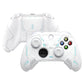 PlayVital Stellar Mecha Silicone Cover Skin for Xbox Series X/S Controller with Thumb Grips & Sticker, Anti-slip Grip Protector for Xbox Core Wireless Controller - White & Frost Gray PlayVital