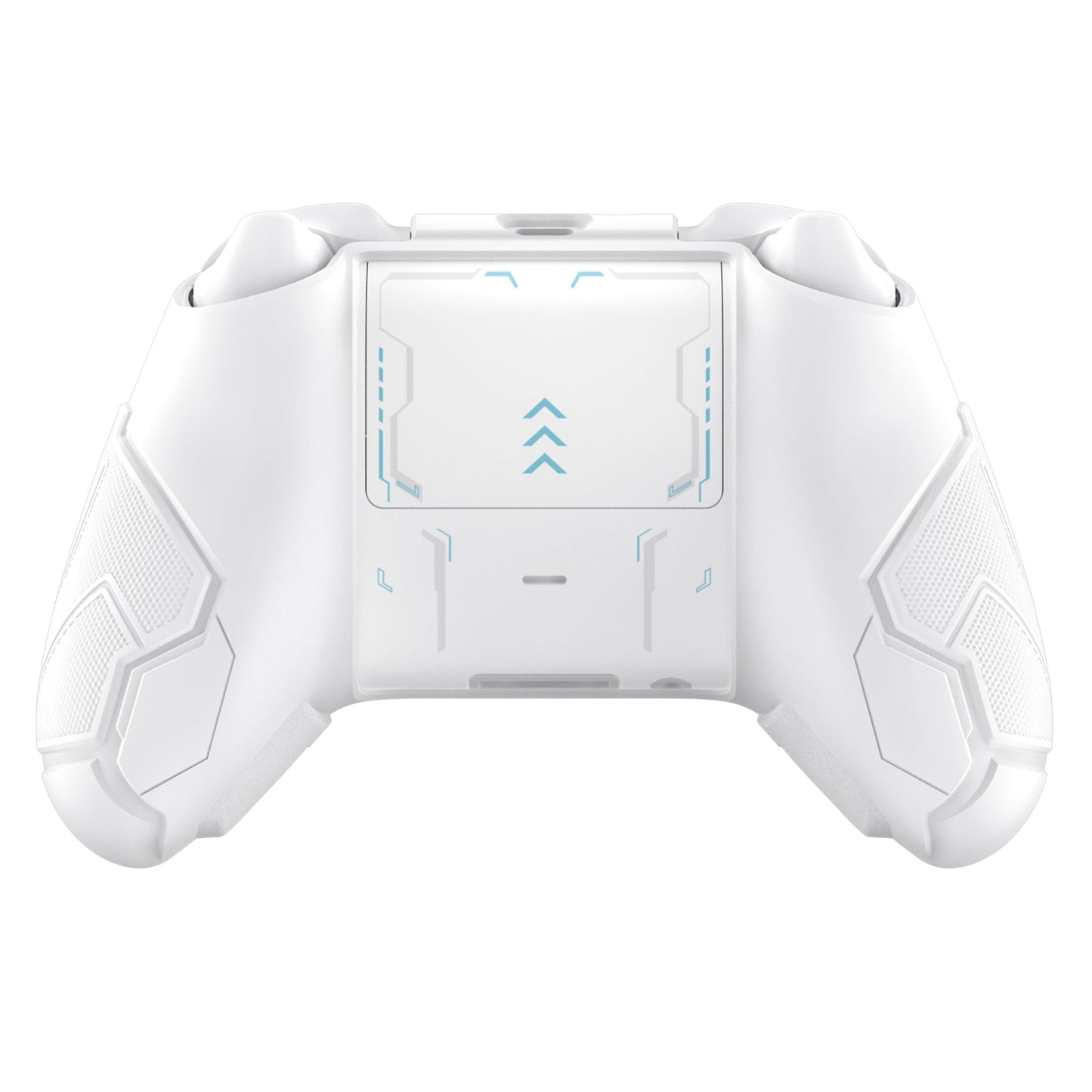 PlayVital Stellar Mecha Silicone Cover Skin for Xbox Series X/S Controller with Thumb Grips & Sticker, Anti-slip Grip Protector for Xbox Core Wireless Controller - White & Frost Gray PlayVital