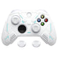 PlayVital Stellar Mecha Silicone Cover Skin for Xbox Series X/S Controller with Thumb Grips & Sticker, Anti-slip Grip Protector for Xbox Core Wireless Controller - White & Frost Gray PlayVital