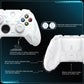 PlayVital Stellar Mecha Silicone Cover Skin for Xbox Series X/S Controller with Thumb Grips & Sticker, Anti-slip Grip Protector for Xbox Core Wireless Controller - White & Frost Gray PlayVital