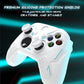 PlayVital Stellar Mecha Silicone Cover Skin for Xbox Series X/S Controller with Thumb Grips & Sticker, Anti-slip Grip Protector for Xbox Core Wireless Controller - White & Frost Gray PlayVital