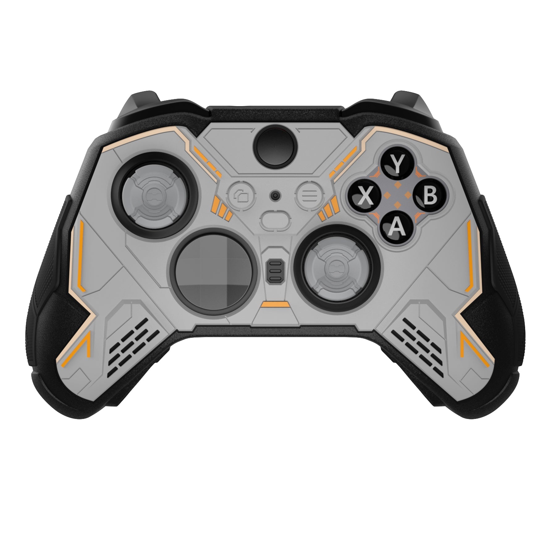 PlayVital Stellar Mecha Silicone Cover Skin with Thumb Grips for Xbox Elite Series 2 & Elite Series 2 Core Controller - Dark Gray & Black PlayVital