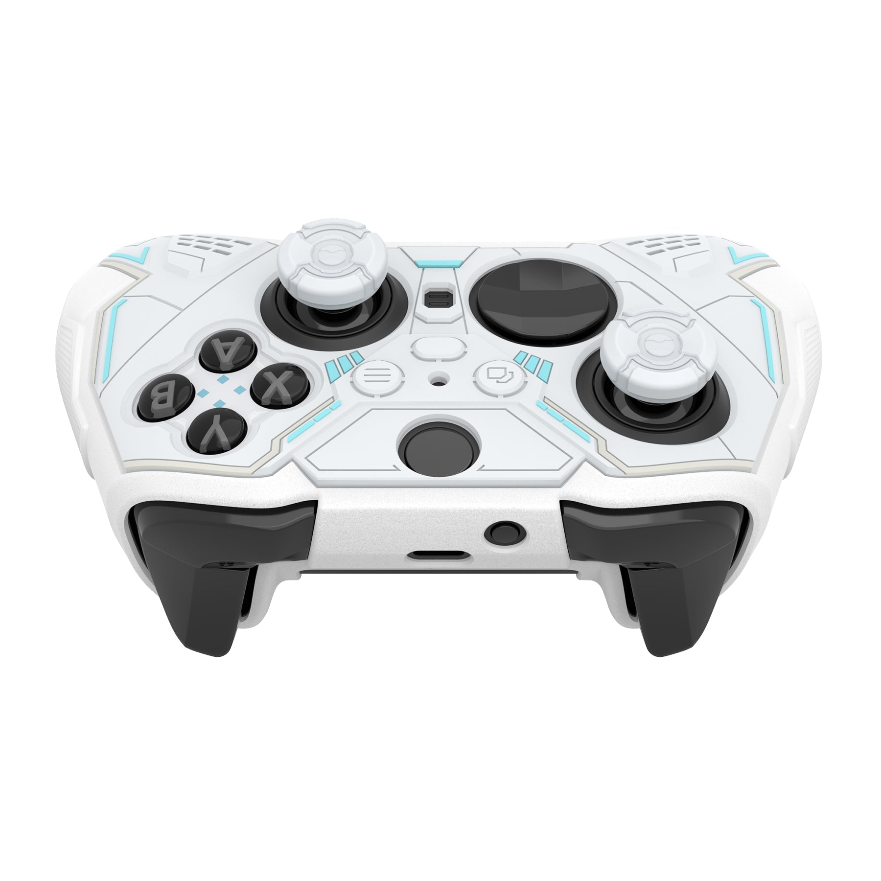 PlayVital Stellar Mecha Silicone Cover Skin with Thumb Grips for Xbox Elite Series 2 & Elite Series 2 Core Controller - White PlayVital