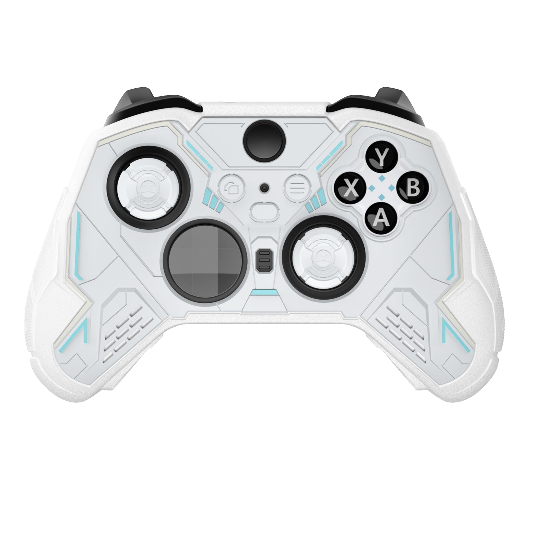 PlayVital Stellar Mecha Silicone Cover Skin with Thumb Grips for Xbox Elite Series 2 & Elite Series 2 Core Controller - White PlayVital