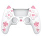 PlayVital Sweetheart Kitty Series Silicone Cover with 6 Joystick Caps and 6 Sticker for PS5 Controller, Soft Anti-Slip Full Protection Grip Skin Compatible with PS5 Charging Dock - White