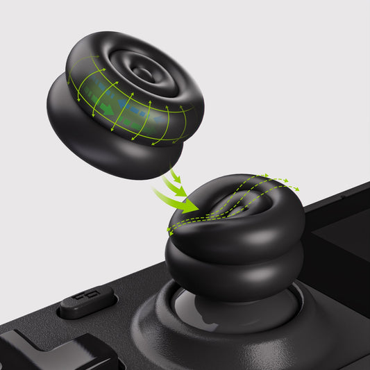 PlayVital Thumb Cushion Caps Thumb Grips for Steam Deck LCD & OLED (4-Pack), Height-Boost Joystick Cover with Anti-Slip Texture for Steam Deck Accessories, Joystick Protection - Black PlayVital