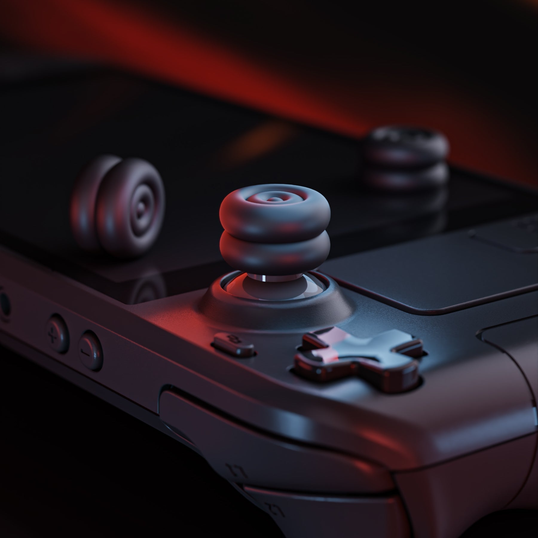 PlayVital Thumb Cushion Caps Thumb Grips for Steam Deck LCD & OLED (4-Pack), Height-Boost Joystick Cover with Anti-Slip Texture for Steam Deck Accessories, Joystick Protection - Black PlayVital