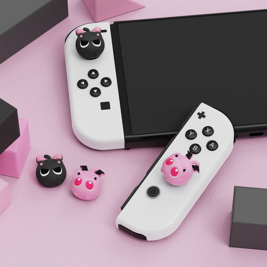 PlayVital Thumbs Cushion Caps Cute Thumb Grip Caps for Nintendo Switch & Switch OLED & Switch Lite - PP & VV The Winged Kittens playvital