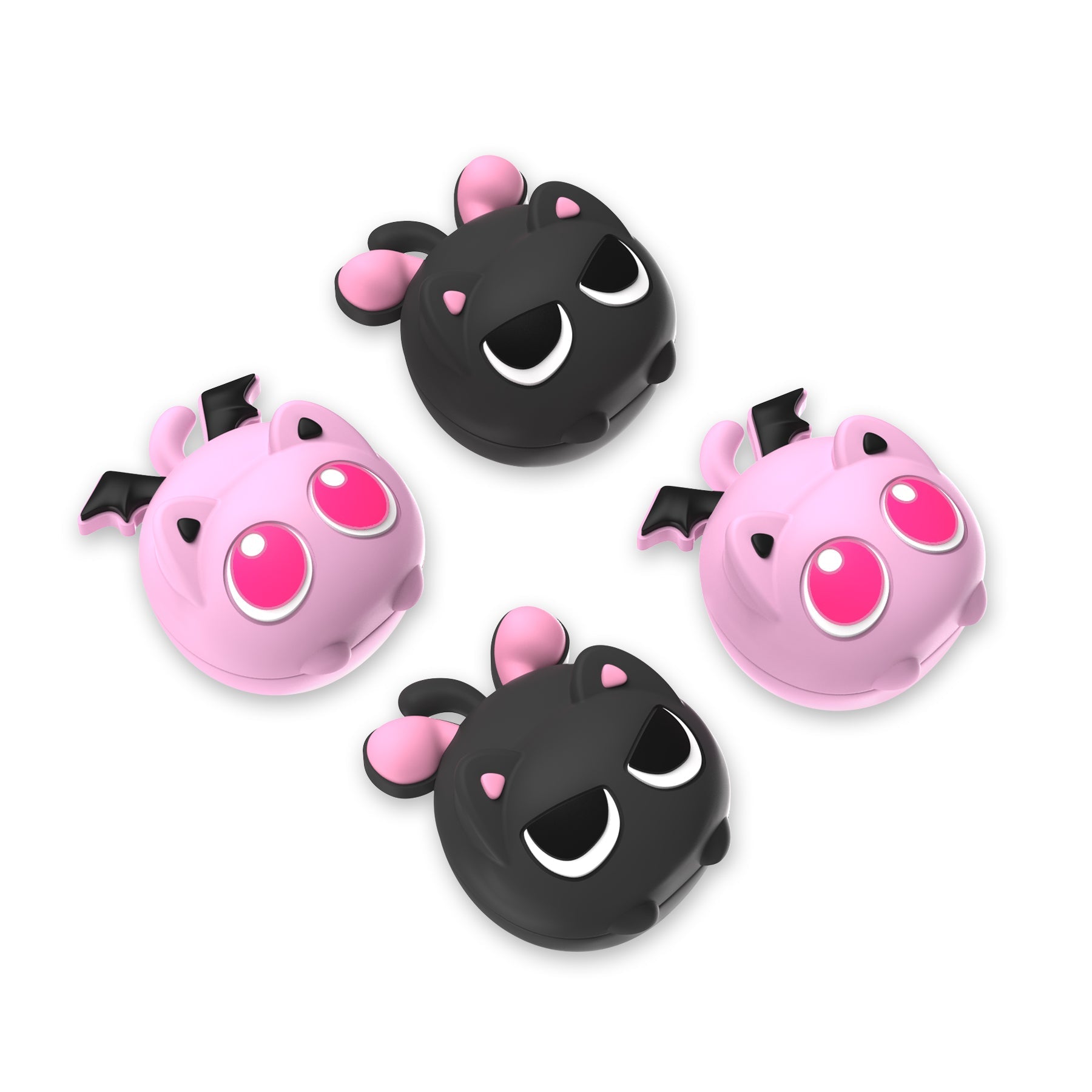 PlayVital Thumbs Cushion Caps Cute Thumb Grip Caps for Nintendo Switch & Switch OLED & Switch Lite - PP & VV The Winged Kittens playvital