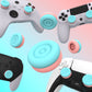 PlayVital Thumbs Cushion Caps Thumb Grips for ps5, for ps4, Thumbstick Grip Cover for Xbox Series X/S, Thumb Grip Caps for Xbox One, Elite Series 2, for Switch Pro Controller - Aqua Blue & Coral Pink - PJM3041 PlayVital