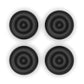 PlayVital Thumbs Cushion Grips Caps for Nintendo Switch 2 (2025), Joystick Caps for Joycon 2 - Black PlayVital