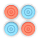 PlayVital Thumbs Cushion Grips Caps for Nintendo Switch 2 (2025), Joystick Caps for Joycon 2 - Blue & Orange PlayVital