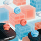 PlayVital Thumbs Cushion Grips Caps for Nintendo Switch 2 (2025), Joystick Caps for Joycon 2 - Blue & Orange PlayVital