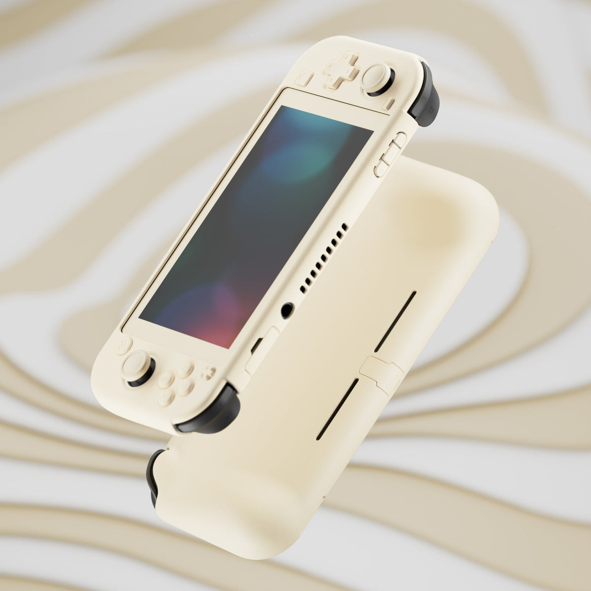 PlayVital Twilight Hard Protective Case with Screen Protector & Thumb Grips & Silicone Button Cover for Nintendo Switch Lite - Antique Yellow PlayVital