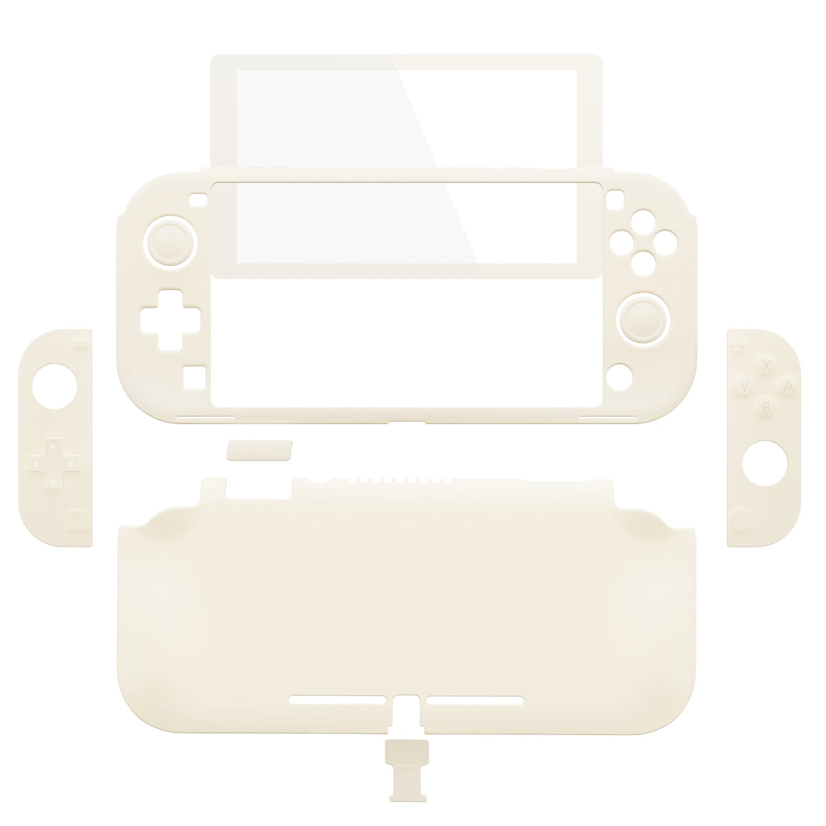 PlayVital Twilight Hard Protective Case with Screen Protector & Thumb Grips & Silicone Button Cover for Nintendo Switch Lite - Antique Yellow PlayVital