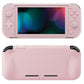 PlayVital Twilight Hard Protective Case with Screen Protector & Thumb Grips & Silicone Button Cover for Nintendo Switch Lite - Cherry Blossoms Pink PlayVital