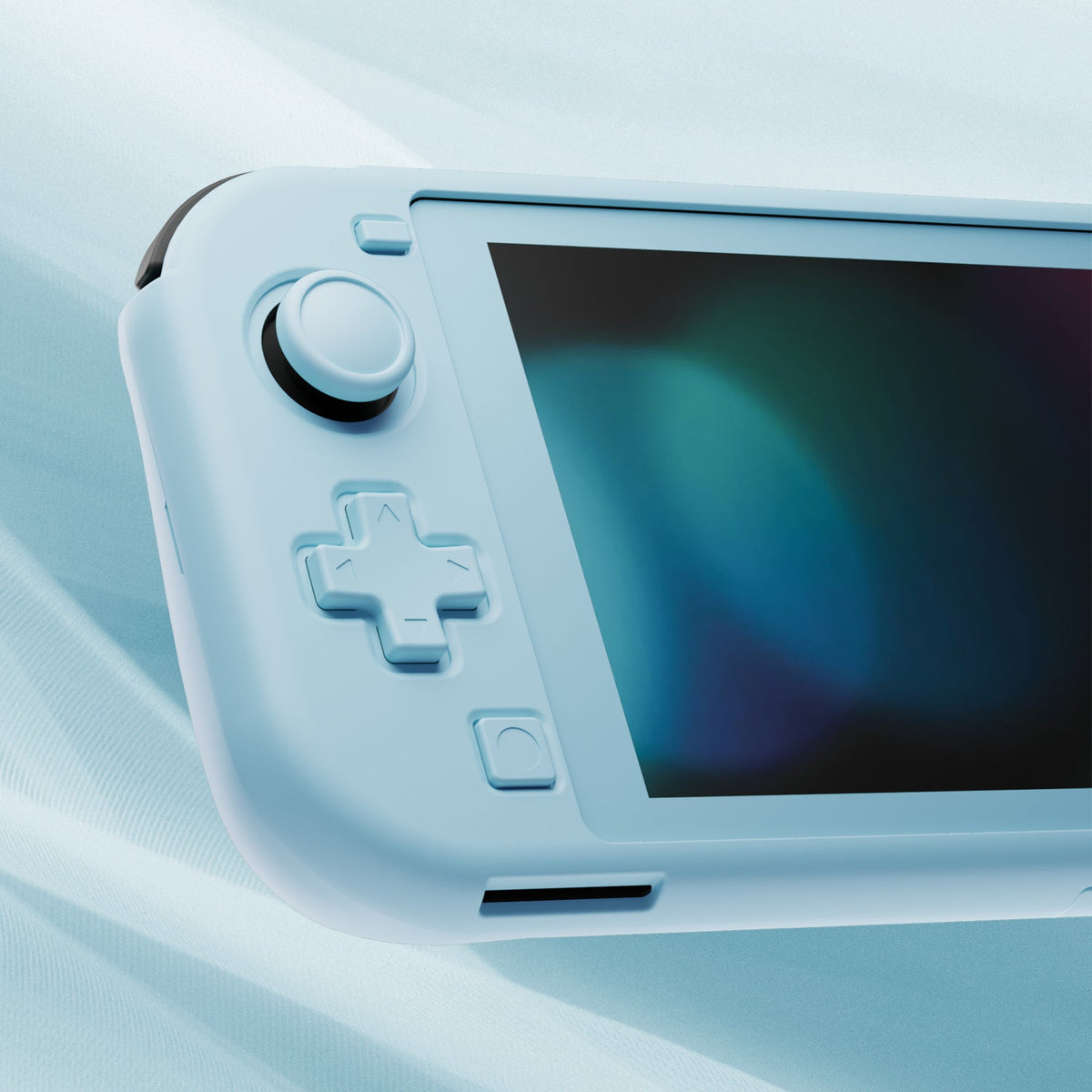 PlayVital Twilight Hard Protective Case with Screen Protector & Thumb Grips & Silicone Button Cover for Nintendo Switch Lite - Heaven Blue PlayVital
