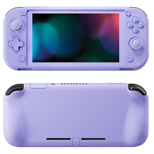 PlayVital Twilight Hard Protective Case with Screen Protector & Thumb Grips & Silicone Button Cover for Nintendo Switch Lite - Light Violet PlayVital