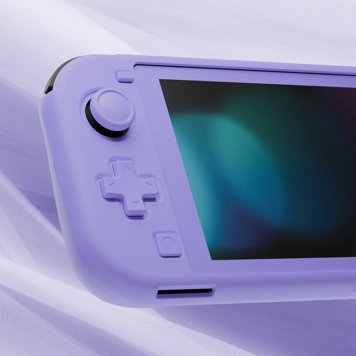 PlayVital Twilight Hard Protective Case with Screen Protector & Thumb Grips & Silicone Button Cover for Nintendo Switch Lite - Light Violet PlayVital
