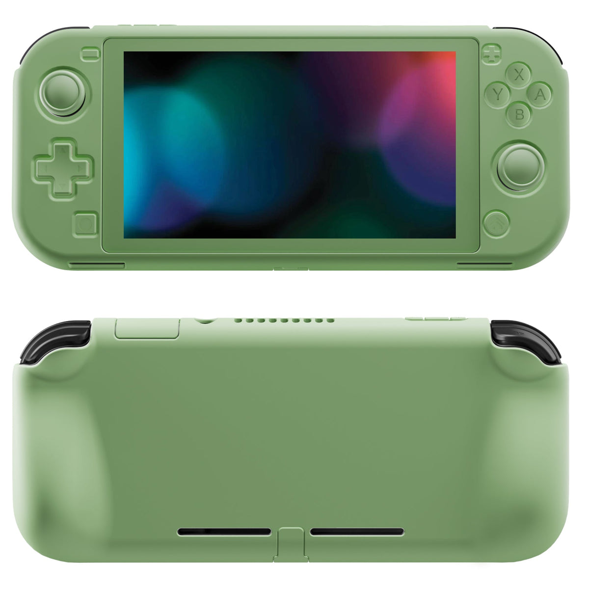 PlayVital Twilight Hard Protective Case with Screen Protector & Thumb Grips & Silicone Button Cover for Nintendo Switch Lite - Matcha Green PlayVital