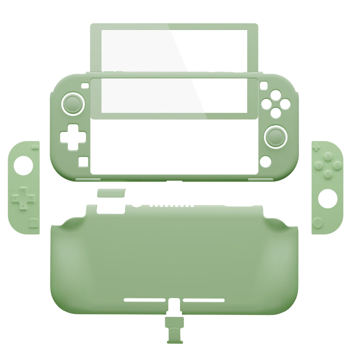 PlayVital Twilight Hard Protective Case with Screen Protector & Thumb Grips & Silicone Button Cover for Nintendo Switch Lite - Matcha Green PlayVital