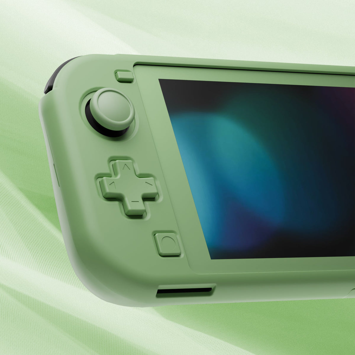 PlayVital Twilight Hard Protective Case with Screen Protector & Thumb Grips & Silicone Button Cover for Nintendo Switch Lite - Matcha Green PlayVital