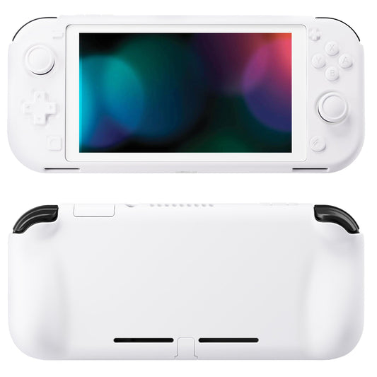 PlayVital Twilight Hard Protective Case with Screen Protector & Thumb Grips & Silicone Button Cover for Nintendo Switch Lite - White PlayVital