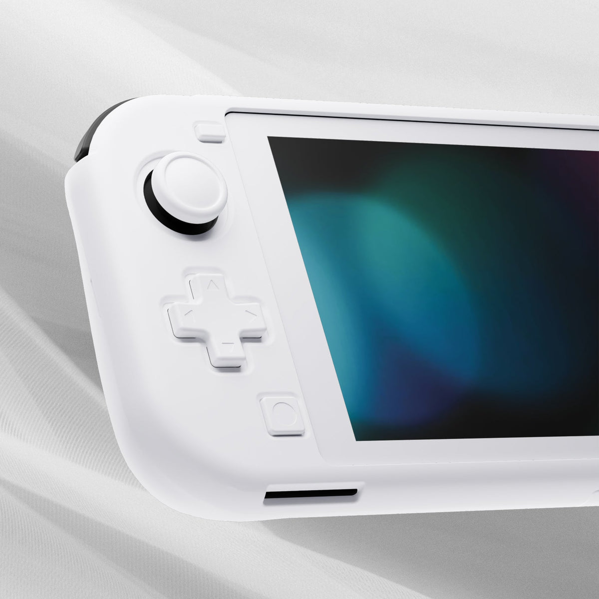 PlayVital Twilight Hard Protective Case with Screen Protector & Thumb Grips & Silicone Button Cover for Nintendo Switch Lite - White PlayVital